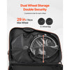 VEVOR Bike Travel Case, Bicycle Travel Bag with EVA Hard Shell, Quick-Release Buckle, Dual Zipper, TSA Lock and Wheels, Black Bicycle Case for Airplane, Easy Transportation Bag for 700C Road Bike