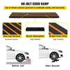 VEVOR Curb Ramp, 2.6" Rise Rubber Driveway Ramps, Heavy Duty 33069 lbs Weight Capacity Threshold Ramp, Curbside Bridge Ramps for Loading Dock Garage Sidewalk, Expandable Full Ramp Set