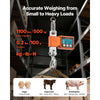 VEVOR Digital Crane Scale, 1100 lbs/500 kg Max Capacity, Heavy Duty Industrial Hanging Scale with Cast Aluminum Case & LCD Display, 0.2 lbs Division & 3 Unit Switch, Auto-Off Setting for Garage