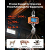 VEVOR Digital Crane Scale, 4400 lbs/2000 kg Max Capacity, Heavy Duty Industrial Hanging Scale with Cast Aluminum Case & LCD Display, 1 lbs Division & 3 Unit Switch, Remote Control for Garage Factory