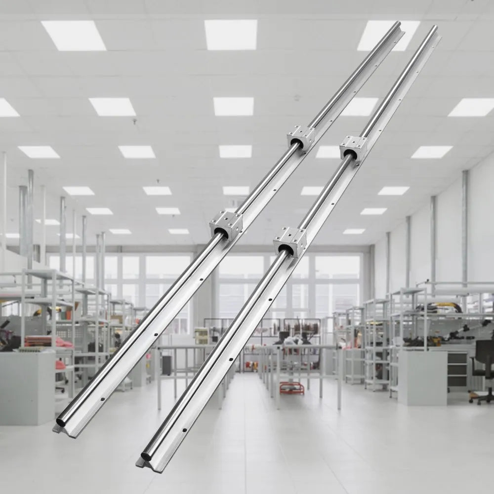 VEVOR Linear Guide Rail Set, SBR16 1500mm, 2 PCS 59 in/1500 mm SBR16 Guide Rails and 4 PCS SBR16UU Slide Blocks, Linear Rails and Bearings Kit for Automated Machines DIY Project CNC Router Machines