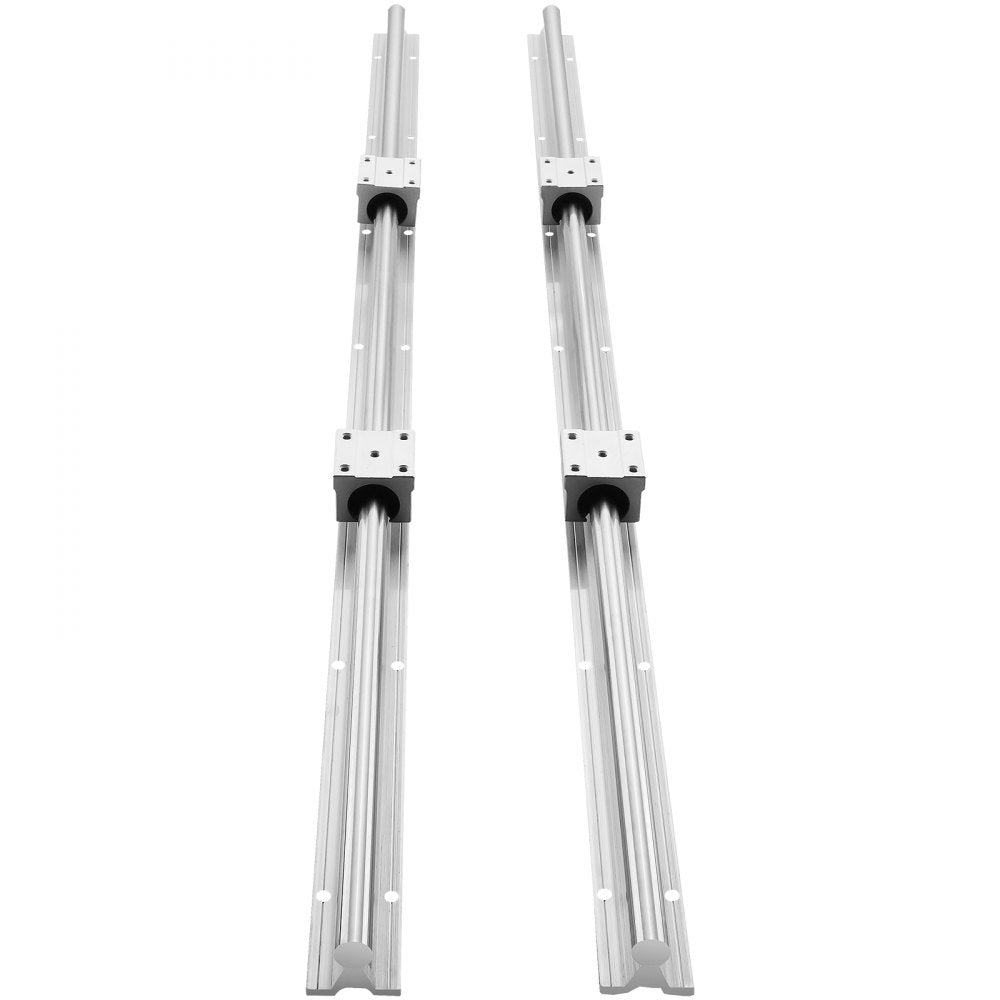 VEVOR Linear Guide Rail Set, SBR16 800mm, 2 PCS 31.5 in/800 mm SBR16 Guide Rails and 4 PCS SBR16UU Slide Blocks, Linear Rails and Bearings Kit for Automated Machines DIY Project CNC Router Machines