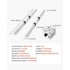 VEVOR Linear Rail Kit, SBR25, 2Pcs 1200 mm (47.24 inch) Linear Motion Guide Rails and 4Pcs Bearing Slide Blocks, Fully Supported Shaft, for Cutting, Grinding, Milling, Drilling Machines, and More