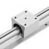 VEVOR Linear Rail Kit, SBR25, 2Pcs 1200 mm (47.24 inch) Linear Motion Guide Rails and 4Pcs Bearing Slide Blocks, Fully Supported Shaft, for Cutting, Grinding, Milling, Drilling Machines, and More