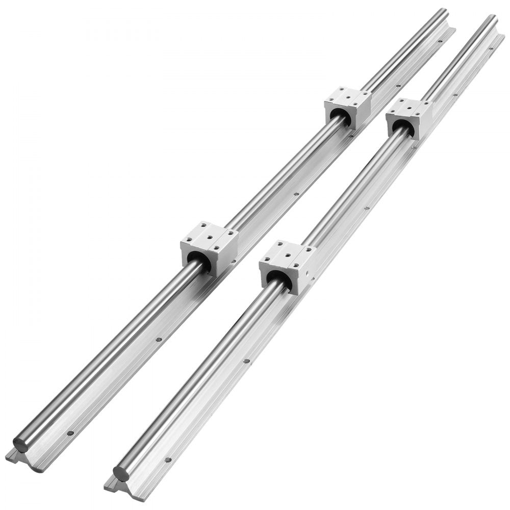 VEVOR Linear Rail Kit, SBR20 800mm, Includes 2 PCS 31.5 in SBR20 Rails & 4 PCS SBR20UU Blocks, Ideal for CNC Machines, Automation Projects, and DIY Crafts