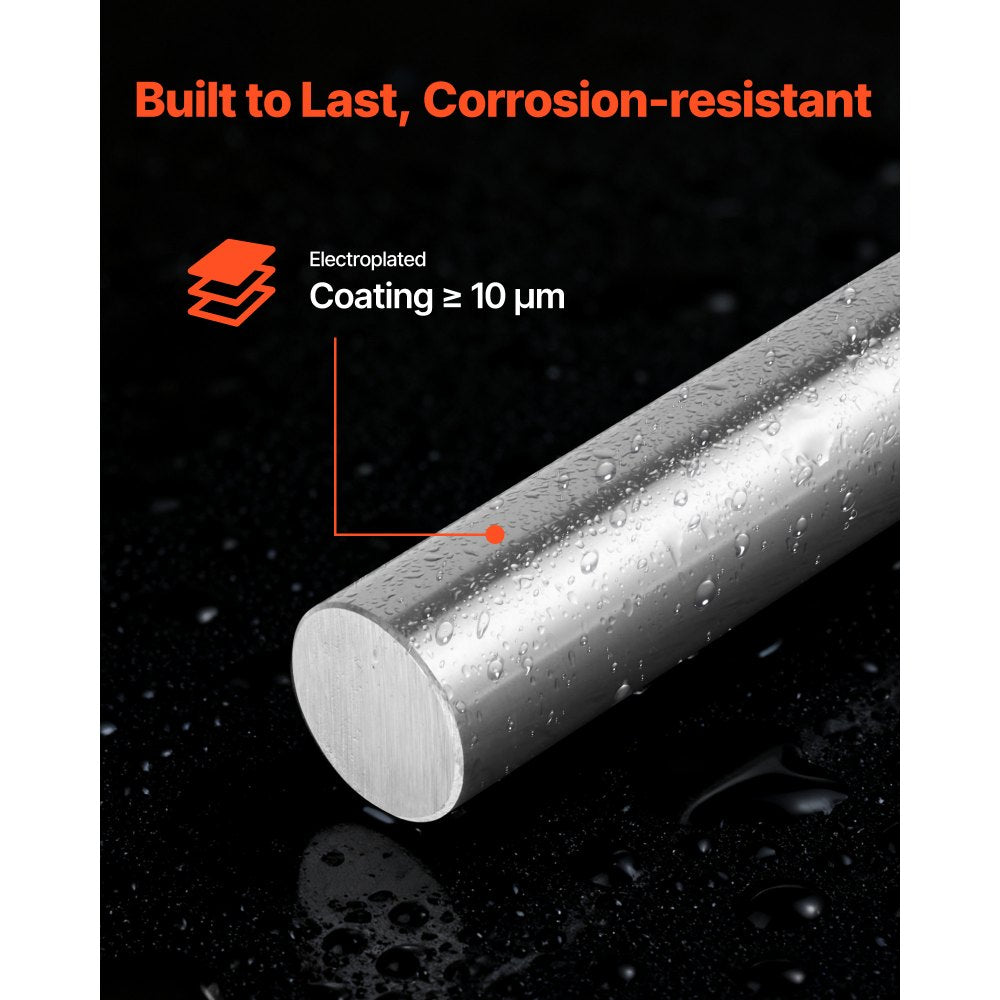 VEVOR 2PCS Linear Motion Rod, 20 mm x 1200 mm (0.79 x 47.24 in), SFC20 Carbon Steel Linear Rod Shaft, Anti Rust and High Precision, High Hardness Shaft, for Cutting Grinding Milling Drilling Machine