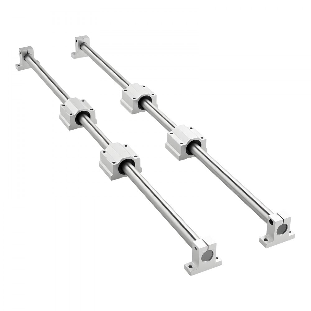VEVOR Linear Rail Kit, SFC25, 2Pcs 1000 mm (39.4 inch) Linear Motion Guide Rails and 4Pcs Bearing Slide Blocks, for DIY Engraving Machine Lathe Milling Machine Slides, DIY Training Rocker Plate