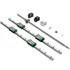 VEVOR Linear Guide Rail 2Pcs HGR20-2000mm Linear Slide Rail with 1Pcs RM1605-2000mm Ballscrew with BF12/BK12 Kit Linear Slide Rail Guide Rail Square for DIY CNC Routers Lathes Mills