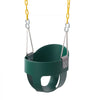 VEVOR Toddler Swing 300 lbs High Back Full Bucket Baby Swing Seat Green, for Outdoor & Indoor Backyard Playground, Heavy-Duty Coated Chains and Carabiners, Fully Assembled Seat for Toddlers Age 3+