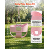 VEVOR Toddler Swing 300 lbs High Back Full Bucket Baby Swing Seat Pink, for Outdoor & Indoor Backyard Playground, Heavy-Duty Coated Chains and Carabiners, Fully Assembled Seat for Toddlers Age 3+