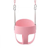 VEVOR Toddler Swing 300 lbs High Back Full Bucket Baby Swing Seat Pink, for Outdoor & Indoor Backyard Playground, Heavy-Duty Coated Chains and Carabiners, Fully Assembled Seat for Toddlers Age 3+