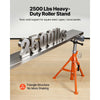 VEVOR Roller Stand, Heavy Duty 2500 LBS Load Capacity, 27.6"-52" Height Adjustable, 45# Steel Folding Roller Support Stand for Pipes, Wooden Boards