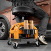 VEVOR Rolling Shop Stool, Heavy-Duty Pneumatic Garage Seat with 300 lbs Capacity, Adjustable Height Roller Creeper Seat, 360° Swivel Padded Workshop Stool with Casters, for Garage, Shop & Auto Repair