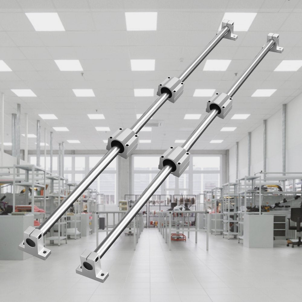 VEVOR Linear Guide Set, SFC20 1000mm, Comes with Two 39.4 in/1000 mm SFC20 Guides, Four SC20 Slide Blocks, and Four Guide Supports for Automated Machinery and CNC Tasks