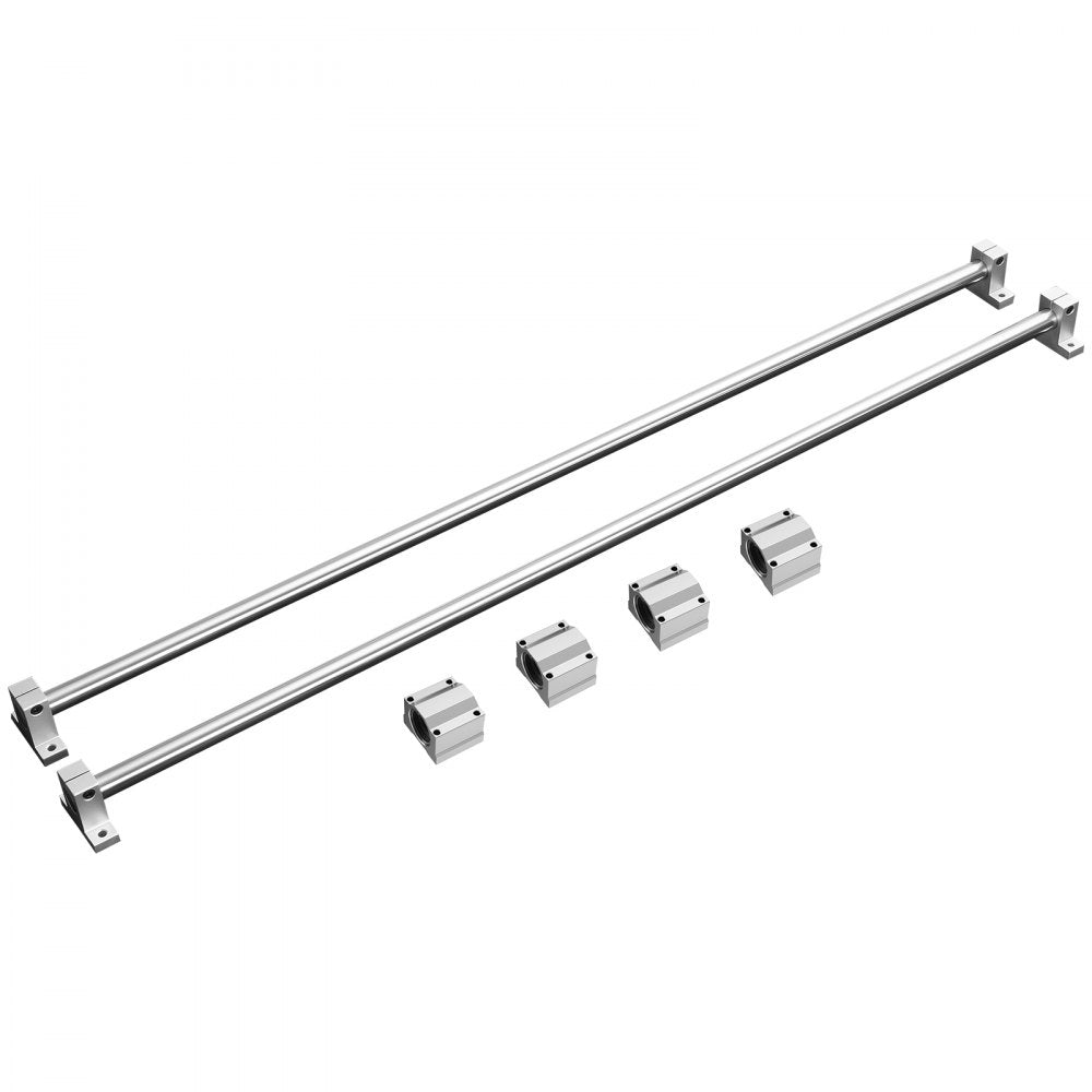 VEVOR Linear Guide Set, SFC20 1000mm, Comes with Two 39.4 in/1000 mm SFC20 Guides, Four SC20 Slide Blocks, and Four Guide Supports for Automated Machinery and CNC Tasks
