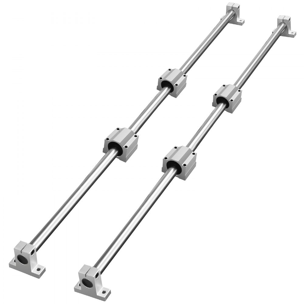 VEVOR Linear Guide Rail Set, SFC20 1200 mm, 2 PCS 47.2 in/1200 mm SFC20 Guide Rails 4 PCS SC20 Slide Blocks 4 PCS Rail Supports, Linear Rails and Bearings Kit for Automated Machines CNC DIY Project