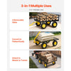 VEVOR Steel Garden Cart, 1200 lbs Heavy Duty Pullable Garden Wagon Yard Cart, 2 in 1 Outdoor Metal Utility Wagon Yard Trailer with 13" All Terrain Tires, Mesh Detachable Sides and 180° Rotating Handle