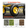 VEVOR Steel Garden Cart, 1200 lbs Heavy Duty Pullable Garden Wagon Yard Cart, 2 in 1 Outdoor Metal Utility Wagon Yard Trailer with 13" All Terrain Tires, Mesh Detachable Sides and 180° Rotating Handle