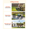 VEVOR Garden Cart with Seat, 500 LBS, Rolling Steel Garden Work Seat with Wheels, Heavy Duty Gardening Stool, with Tool Tray & Adjustable Handle, Outdoor Yard Wagon, for Lawn, Patio, Backyard, Black