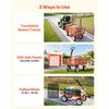 VEVOR Garden Cart, 900 LBS, Heavy Duty Steel Yard and Garden Utility Wagon with 10-Inch Tires, Outdoor Gardening Stool with Adjustable Handle, Detachable Side Panels, Attach to ATV or Tractor, Red