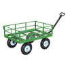 VEVOR Steel Garden Cart, 1200 lbs Heavy Duty Pullable Garden Wagon Yard Cart, 2 in 1 Outdoor Metal Utility Wagon Yard Trailer with 13" All Terrain Tires, Mesh Detachable Sides and 180° Rotating Handle