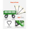 VEVOR 900 Lbs Steel Garden Cart on Wheels, Heavy Duty Pullable Garden Wagon Yard Cart, Outdoor Metal Utility Wagon with 10" Tires and Mesh Removable Sides(Convert to Flatbed), and 180°Rotating Handle