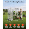 VEVOR Walk-in Greenhouse, 76.8" x 30.3" x 66.1" Greenhouse for Outdoors with Windows, PE Cover, Roll-Up Zipper Door, Walk in Green House Kit, Portable Plant Garden Hot House for Backyard, Outside