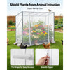 VEVOR Walk-in Greenhouse, 76.8" x 30.3" x 66.1" Greenhouse for Outdoors with Windows, PE Cover, Roll-Up Zipper Door, Walk in Green House Kit, Portable Plant Garden Hot House for Backyard, Outside
