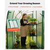 VEVOR Walk-in Green House, 78 x 39.4 x 78.7 in, Greenhouse with Shelves, High Strength PE Cover with Zipper Door and Steel Frame, Assembly in Minutes, Suitable for Planting and Storage