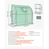VEVOR Walk-in Green House, 78 x 39.4 x 78.7 in, Greenhouse with Shelves, High Strength PE Cover with Zipper Door and Steel Frame, Assembly in Minutes, Suitable for Planting and Storage