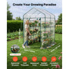 VEVOR Walk-in Green House, 54 x 54 x 77.2 in, Greenhouse with Shelves, High Strength PE Cover with Zipper Door and Steel Frame, Assembly in Minutes, Suitable for Planting and Storage