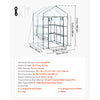 VEVOR Walk-in Green House, 54 x 54 x 77.2 in, Greenhouse with Shelves, High Strength PE Cover with Zipper Door and Steel Frame, Assembly in Minutes, Suitable for Planting and Storage