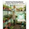 VEVOR Walk-in Green House, 54 x 81.1 x 77.2 in, Greenhouse with Shelves, High Strength PE Cover with Zipper Door and Steel Frame, Assembly in Minutes, Suitable for Planting and Storage