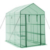 VEVOR Walk-in Green House, 54 x 81.1 x 77.2 in, Greenhouse with Shelves, High Strength PE Cover with Zipper Door and Steel Frame, Assembly in Minutes, Suitable for Planting and Storage
