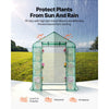 VEVOR Walk-in Greenhouse, 55.5" x 28.3" x 78.7" Greenhouse for Outdoors with PE Cover, 2 Tiers 4 Shelves, Roll-Up Zipper Door, Walk in Green House, Portable Plant Garden Hot House for Backyard Outside