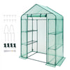 VEVOR Walk-in Greenhouse, 55.5" x 28.3" x 78.7" Greenhouse for Outdoors with PE Cover, 2 Tiers 4 Shelves, Roll-Up Zipper Door, Walk in Green House, Portable Plant Garden Hot House for Backyard Outside