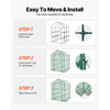 VEVOR Walk-in Greenhouse, 55.5" x 56.1" x 78.7" Greenhouse for Outdoors with PE Cover, 2 Tiers 8 Shelves, Roll-Up Zipper Door, Walk in Green House, Portable Plant Garden Hot House for Backyard Outside