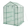 VEVOR Walk-in Greenhouse, 55.5" x 56.1" x 78.7" Greenhouse for Outdoors with PE Cover, 2 Tiers 8 Shelves, Roll-Up Zipper Door, Walk in Green House, Portable Plant Garden Hot House for Backyard Outside