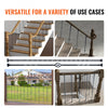 VEVOR Staircase Metal Balusters, 44'' x 1/2" Galvanized Steel Decorative Banister Spindles, 10 Pack Deck Baluster with Hollow Single Baskets, Twists, Spiral Stair Railing w/ Shoes & Screws