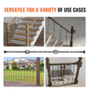VEVOR Staircase Metal Balusters, 44'' x 1/2" Galvanized Steel Decorative Banister Spindles, 10 Pack Deck Baluster with Hollow Double Baskets, Spiral Stair Railing with Shoes & Screws