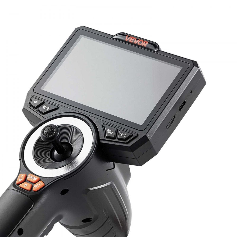 VEVOR Articulating Borescope with 3.9mm Ultra Slim Lens, 4-Way 360° Articulated Endoscope with Light, 4.5" HD IPS Screen, 8X Zoom Inspection Camera for Auto, Tight Mechanical Equipment (4.9FT Cable)