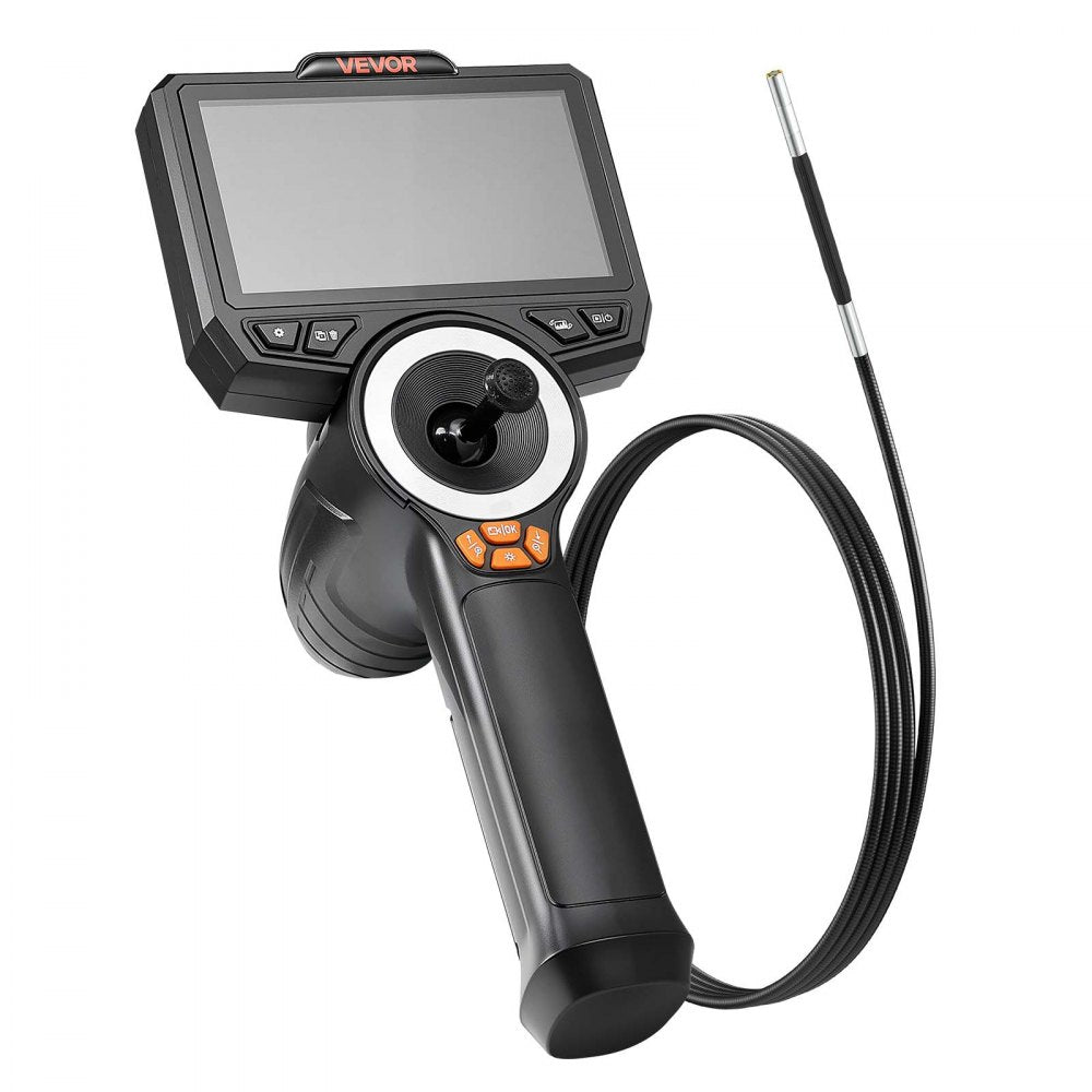 VEVOR Articulating Borescope with 3.9mm Ultra Slim Lens, 4-Way 360° Articulated Endoscope with Light, 4.5" HD IPS Screen, 8X Zoom Inspection Camera for Auto, Tight Mechanical Equipment (4.9FT Cable)