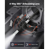VEVOR Articulating Endoscope with Light, 4-Way 360° Articulated Borescope, 0.24" Slim Lens 1920 x 1080, 4.5" HD IPS Screen, 8X Zoom Inspection Camera for Auto, Mechanical Equipment (4.9FT Snake Cable)