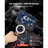 VEVOR Articulating Endoscope with Light, 4-Way 360° Articulated Borescope, 0.24" Slim Lens 1920 x 1080, 4.5" HD IPS Screen, 8X Zoom Inspection Camera for Auto, Mechanical Equipment (4.9FT Snake Cable)