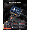 VEVOR Articulating Borescope with 0.15" Ultra Slim Lens, Two-Way Articulated Endoscope with Light, 4.3" IPS Screen, 1280 x 720 HD Lens, 8X Zoom Inspection Camera for Automotive, Tight Mechanical Space