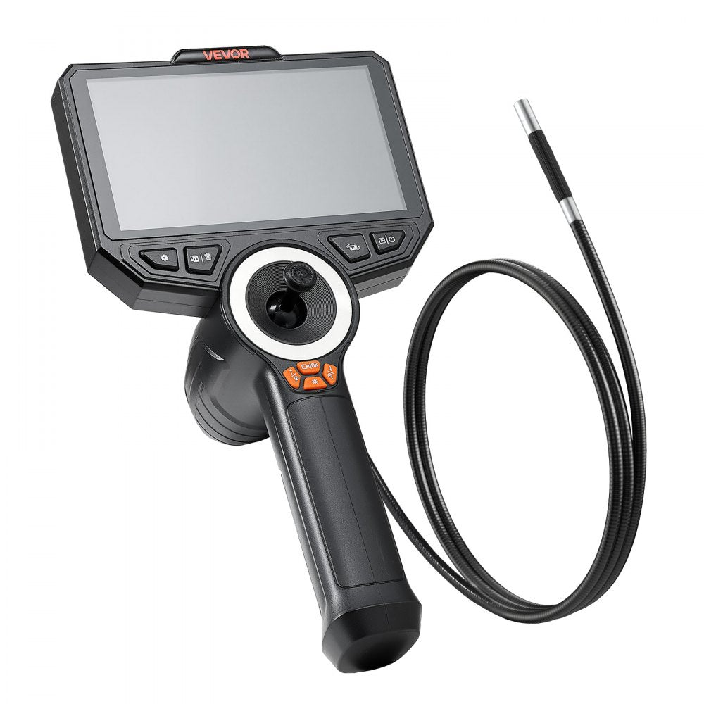 VEVOR Articulating Endoscope with Light, 4-Way 360° Articulated Borescope Camera, 0.24" Slim Lens 1920 x 1080, 6" HD IPS Screen, 7000mAh Battery, IP67 Waterproof for Automotive & Mechanical Inspection