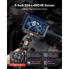 VEVOR Articulating Borescope with 0.15" Ultra Slim Lens, Two-Way Articulated Endoscope with Light, 5" HD IPS Screen, 8X Zoom, 5000mAh Inspection Camera for Auto, Tight Mechanical Spaces (4.9FT Cable)