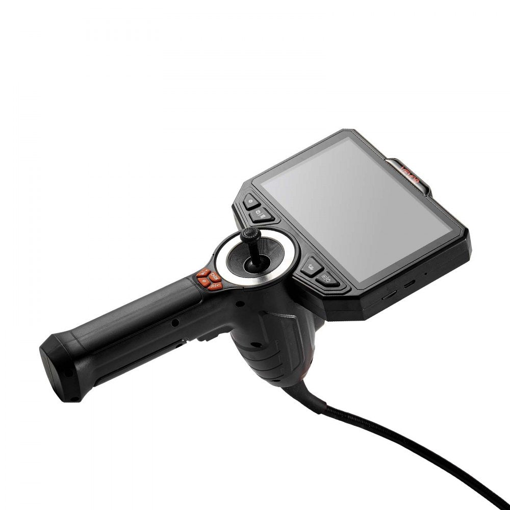 VEVOR Articulating Endoscope with Light, 4-Way 360° Articulated Borescope Camera, 6" HD IPS Screen, 1920 x 1080 Lens, 8X Zoom, 7000mAh Battery, IP67 Waterproof for Auto, Plumbing (4.9FT Snake Cable)