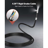 VEVOR 2-Way Dual-Lens Articulating Endoscope with Light, 1080P HD Industrial Borescope Inspection Camera with Articulated Probe, Rigid Snake Scope Cam for Wall Automotive Engine Inspect-4.9FT