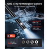 VEVOR Endoscope with Light, 360° View Coverage Industrial Borescope Inspection Camera with Rotating Probe, 1080P HD Rigid Snake Scope Cam for Wall Automotive Engine Inspect-16.4FT